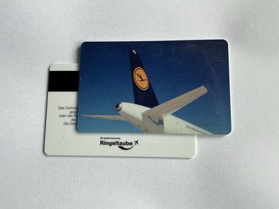 Geschenkkarte Ringeltaube Lufthansa Tail Logo , leere Karte