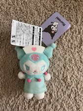 Kuromi Figure Keychain Sanrio Plush doll Mascot Collection bag charm mint nurse