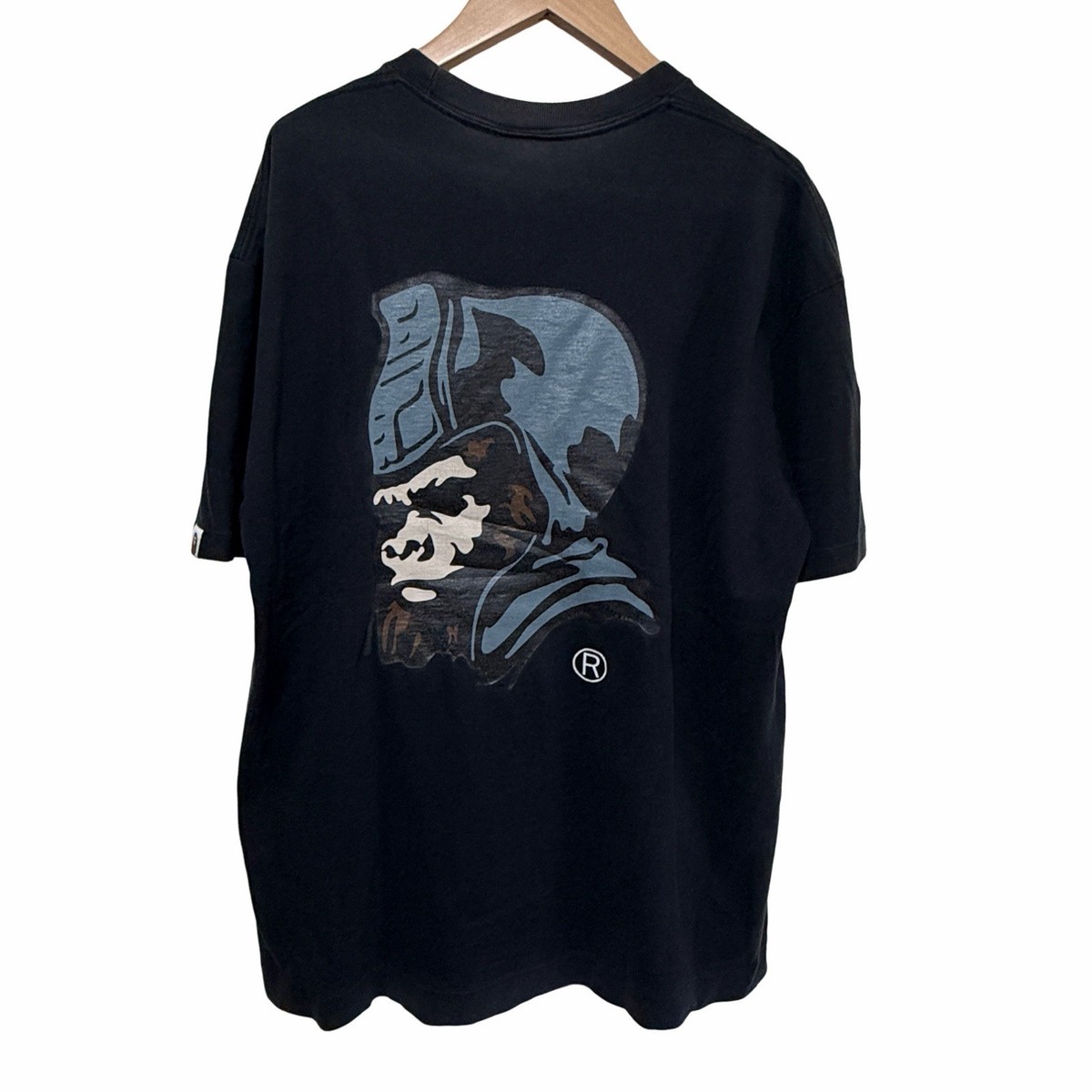 A Bathing Ape BAPE Big Logo Back Print T-Shirt Black L Vintage | eBay