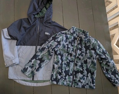 Children Boys Blue Green EDDIE BAUER Coat Jacket Size XS 5/6