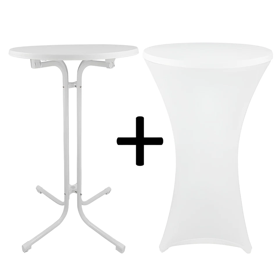 Stretch Stehtisch Husse Für Bistrotisch Ø 60 70 80 cm Elegante Maschinenwäsche - Bild 3 von 4