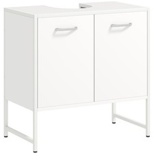 HOMCOM Bathroom Under Sink Cabinet for Basin without or with Pedestal White