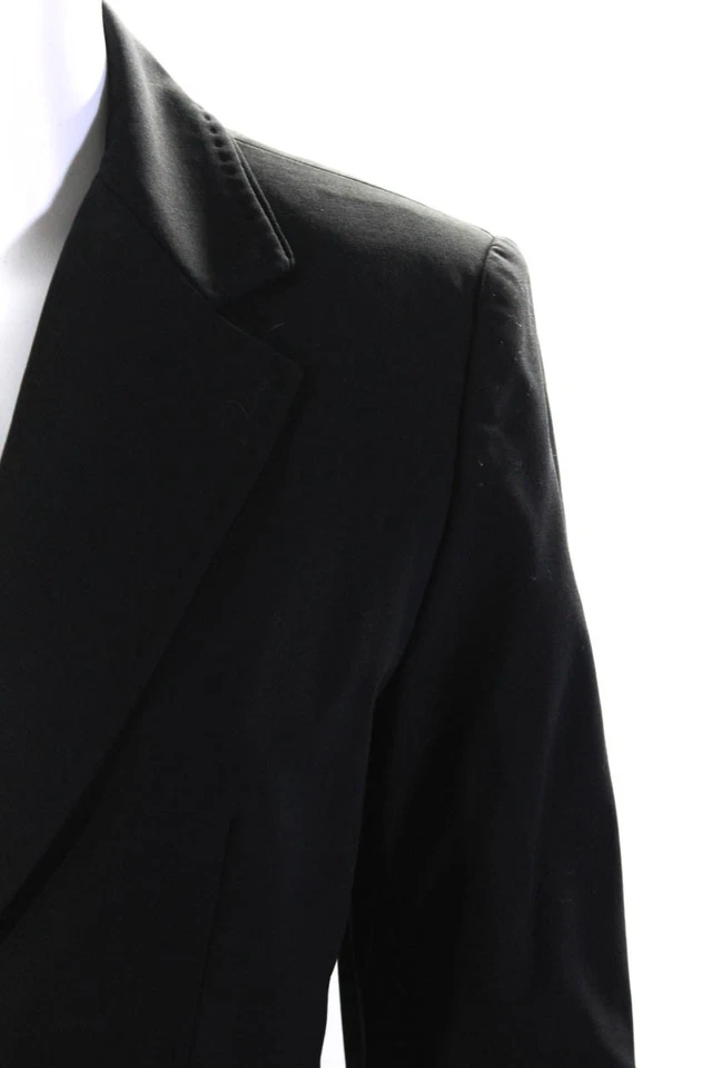 Женский блейзер Elie Tahari на подкладке с вырезом на одной пуговице черный размер 6 - Изображение 2 из 4