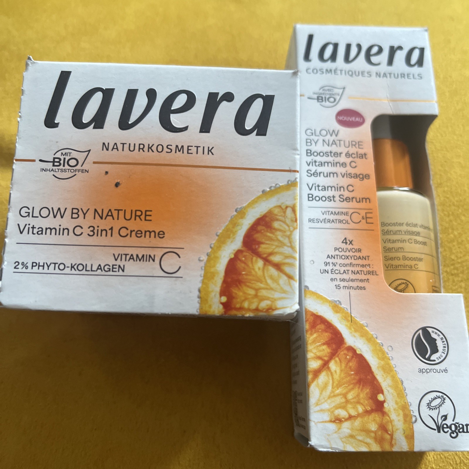 Soin Anti Teint Terne Lavera Glow by Nature à la Vitamine C pour Peau Fatiguée
