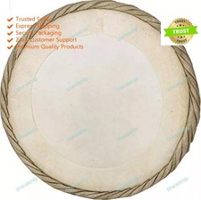 Professional Quality Dholak Goatskin Bayan Drum Gajra Bass 9" Inch Head Skin