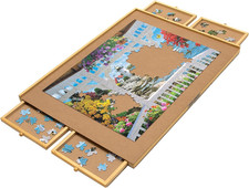 Puzzle Board with Drawers   1500 Piece Jigsaw Puzzle Table Organizer   Premiu...