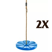 2X Swingan Cool Disc Swing With Adjustable Rope (Fully Assembled), Blue