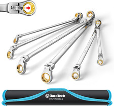 Extra Long Anti-slip Flex-head Ratcheting Wrench Set Double Box End Wrench Set Extra Long Anti-slip Flex-head Ratcheting Wrench Set Double Box End Wrench Set