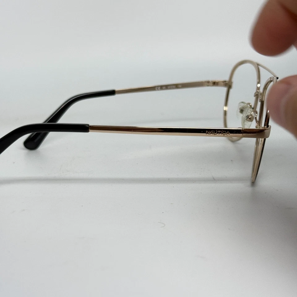 Nautica NLS6008 003 黑色金色眼镜框 57-16 H19627 — 第 4/4 张图片