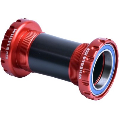 Wheels Manufacturing BSA Bottom Bracket - DUB Spindle, ABEC 3, Red BB-BSA29-BB-1