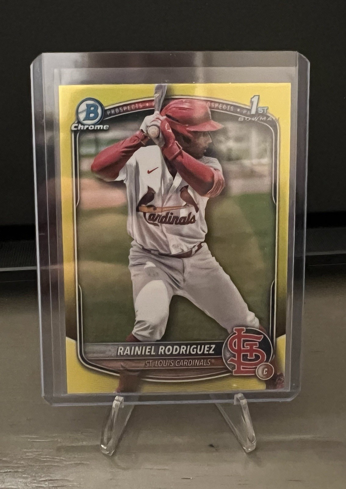 2025 Bowman Chrome Rainiel Rodriguez BCP-200 Yellow Refractor /75 1st Bowman