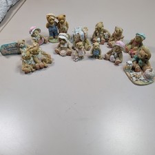 Vintage Cherished Teddies Lot Of 13 Bears Home Decor