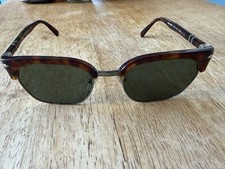 Persol PO3199S Tortoise Acetate Frame, Green Crystal Lens, Men's Sunglasses
