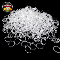 Mini Haargummis 500 StüCk Elastisch Transparent FüR Kinder Und Dreads
