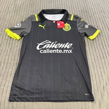 Puma Chivas Away Jersey Mens M 2021/22 Black Neon Perfomance Mexico 763230-01
