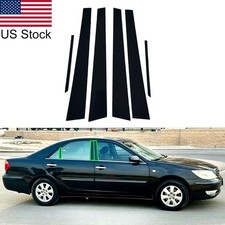 For 02-06 Toyota Camry 6pcs Glossy Piano Black Pillar Posts Window Door Covers For 02-06 Toyota Camry 6pcs Glossy Piano Black Pillar Posts Window Door Covers