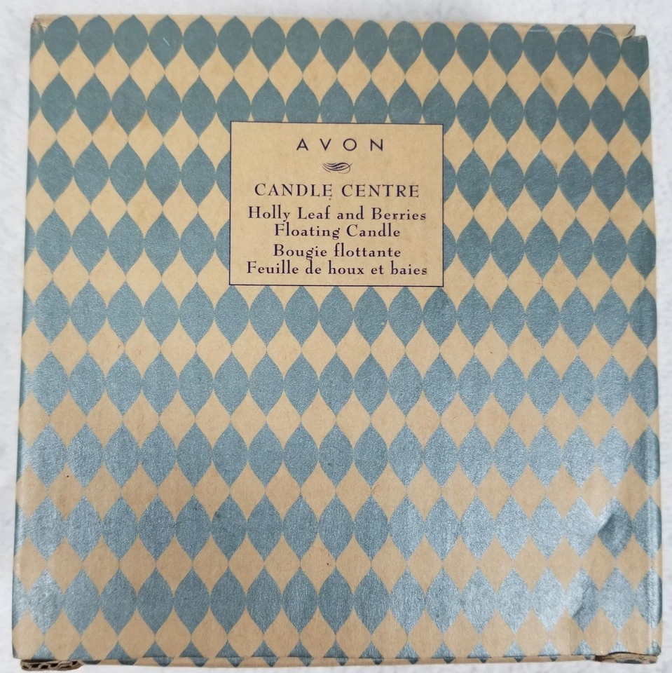 Vela flotante Avon centro hoja de acebo y bayas vintage nueva 4,5" Foto 4 de 4