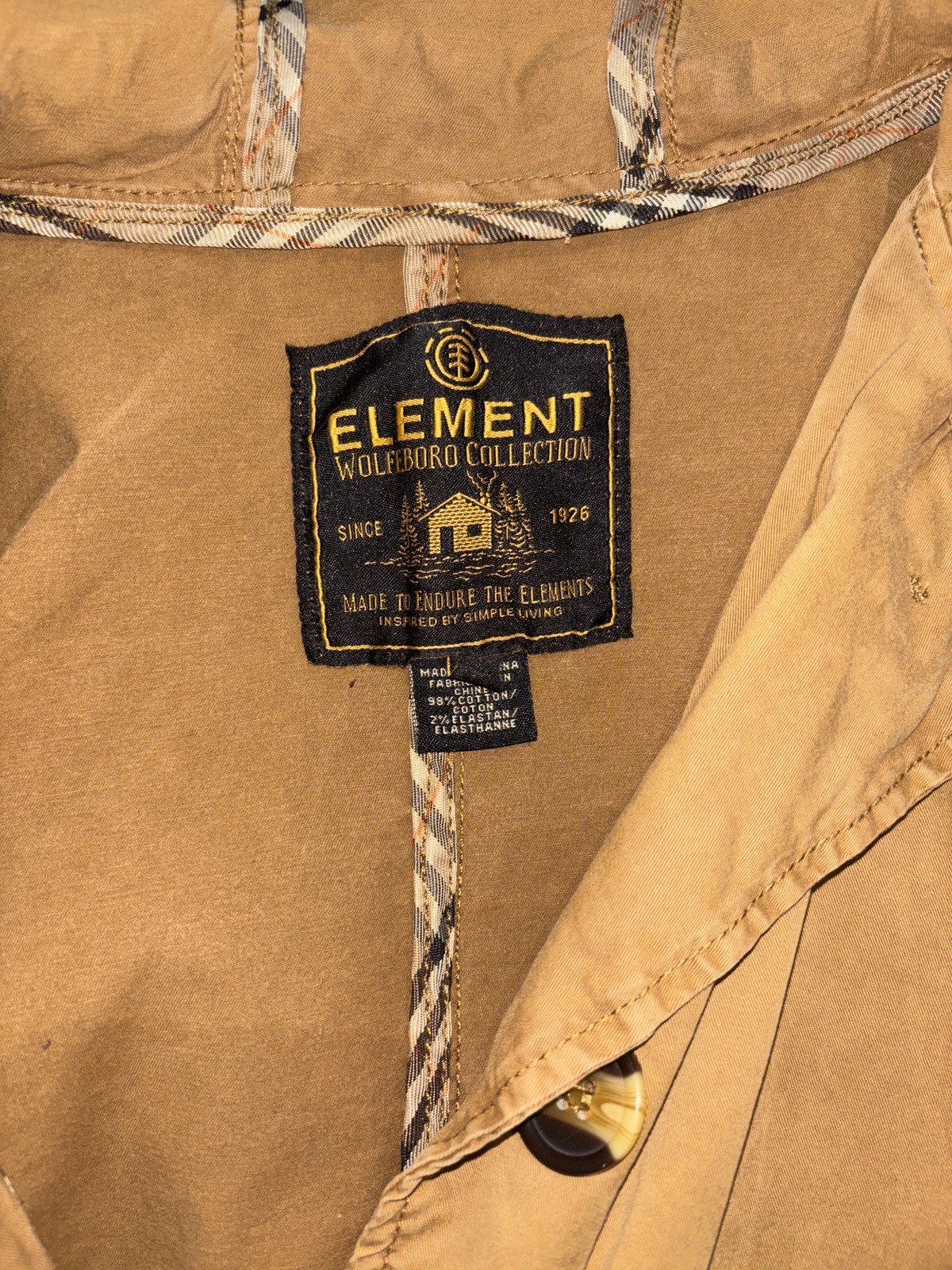 Element Wolfeboro Collection Tan Jacket Size M - image 7
