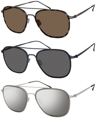 Modo Men's Polarized Fine Titanium Navigator Sunglasses w/ HCD