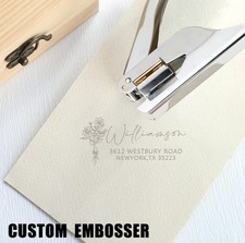 Personalized Custom Logo Embosser Stamp Steel Embosser Stamp F505-F528 Sliver