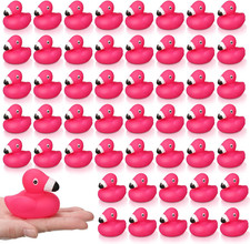 12 Pcs Pink Flamingo Rubber Ducks Bulk Bath Toy Baby Shower Party Favors