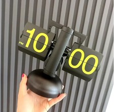 Flip Down Clock Automatic Retro Digital Silent Decor Home Room Office Desktop UK