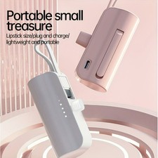 Power Bank 50000mAh Battery Small Mini Portable Charger with Built in 2 Cables
