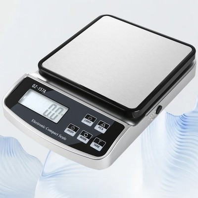 Küchenwaage Digital 15KG/1G Präzisionswaage Haushaltswaage Tischwaage Grammwaage