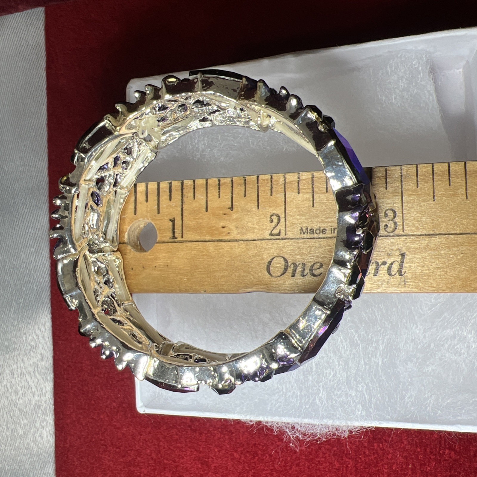 Bangle Rhinestone Bracelet Multi Colored Blue & P… - image 7