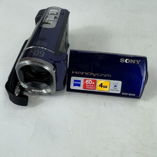 Sony Handycam DCR-SX44 Camcorder Blue W/Batt,Charger,Case,Original Box,Manual - Picture 5 of 9