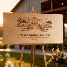 Personalized Wedding Name Signs Home/Venue Custom Wooden Family Last Name Gift