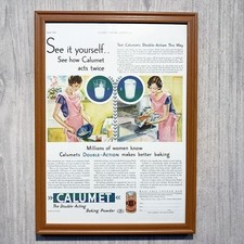 19 19 CALUMET BaPowder B474 American Magazine Advertisement B4 Framed Item At