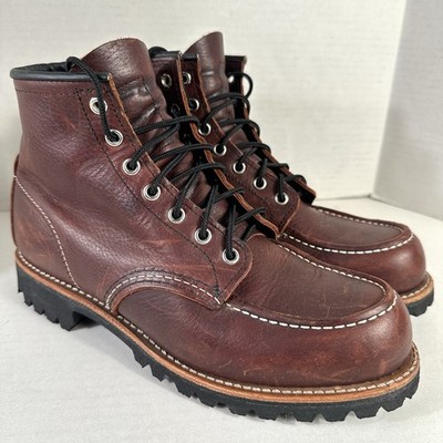 Red Wing Roughneck Briar Oil Slick 6  Boots 8146 Heritage Mens 9D Moc Toe Work