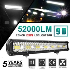 20inch 1200w Led Light Bar Dual Row Spot Flood Combo Work Ute Truck Suv Atv 22