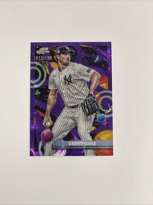 2025 Topps Cosmic Chrome Gerrit Cole Purple Nebula Refractor /150 #82