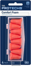 Soft Foam Ear Plugs, 4 Pair with Convenient Travel Case, Comfortable Hearing ...