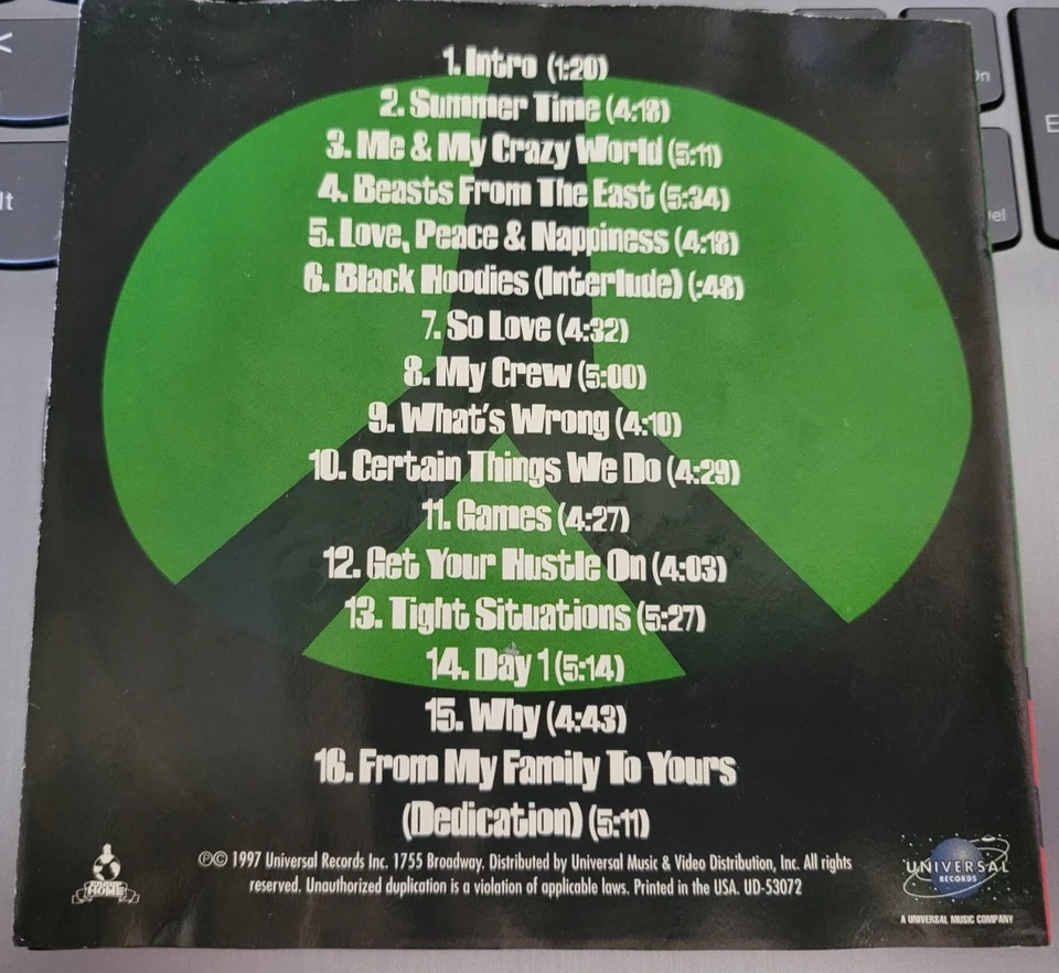 1997 LOST BOYZ LOVE PEACE & NAPPINESS Queens New York Hip Hop Rap CD & Insert - Image 2 of 3