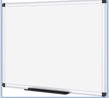 VIZ-PRO 48x36 Magnetic Whiteboard Large Dry Erase Board Silver Aluminum Frame