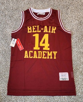 Headgear Classics Will Smith Bel-Air Academy Basketball Jersey Mens Maroon Sz M