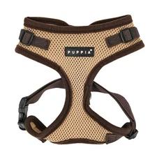 Adjustable Small Beige Dog Harness with Neck and Chest Comfort Fit