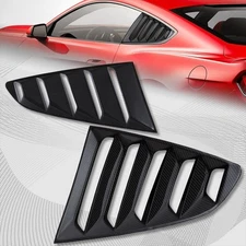 For 2015-20 Ford Mustang 1/4 Quarter Carbon Style Side Window Louver Scoop Cover