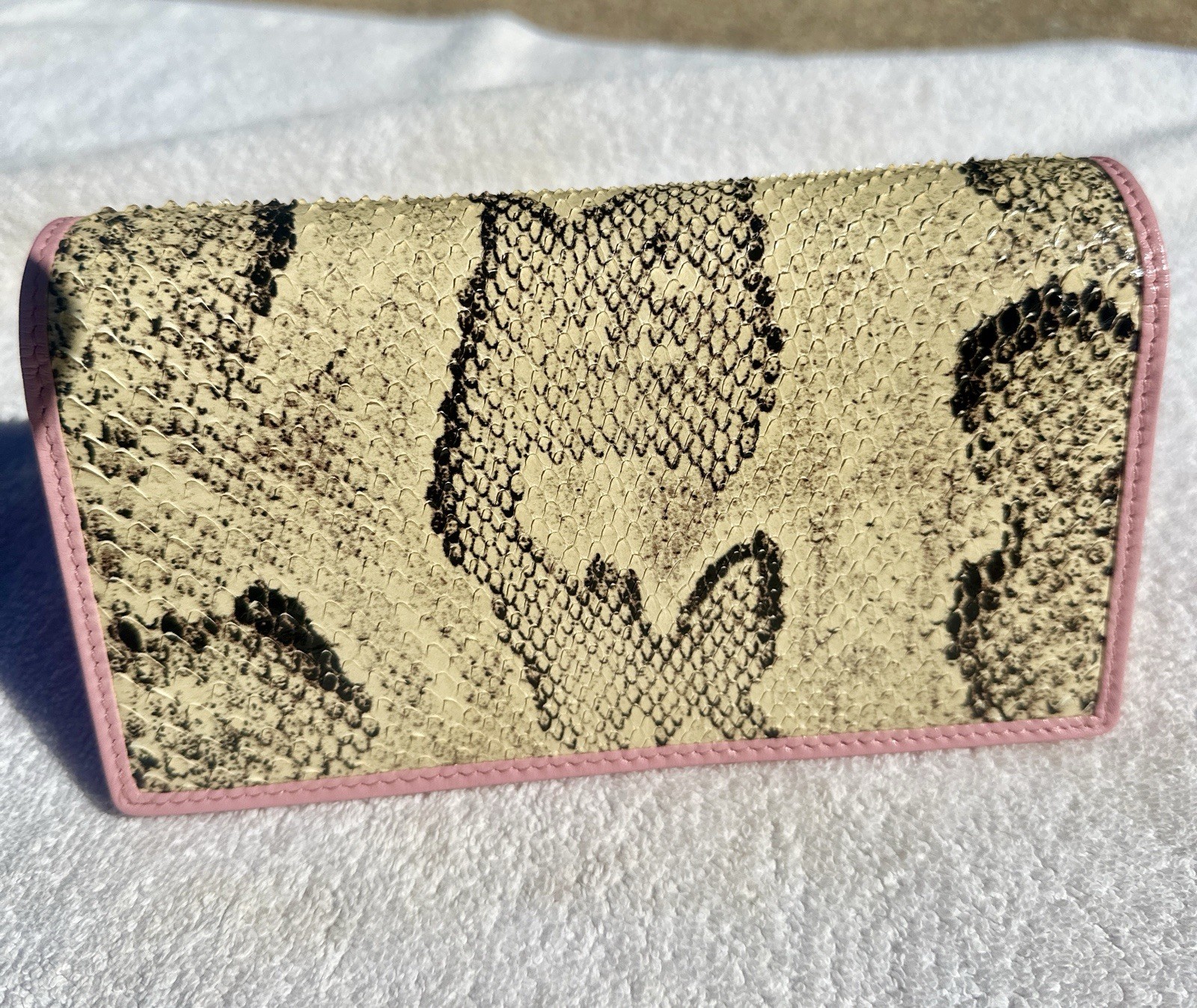 Gucci 1955 Horsebit Limited Edition Python Wallet on Chain~ Full Set~ Excellent image 3