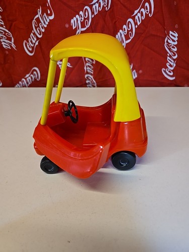 Vintage Little Tikes Dolls House Sized Cozy Coupe Car In Red Yellow 1990s Toy - Bild 4 von 8