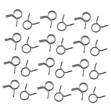 50pcs Irrigation Hose Clamp 1/4" Inner Diameter Stainless Steel Double Coil 