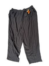 Carole Little Vintage Black Moroccan Boarder Rayon Pants Lightweight Sz 20W NWT