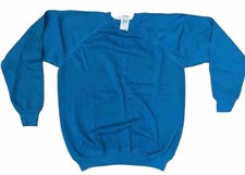 Vintage 90's Hanes Crew neck Sweatshirt Men's XL Teal DEADSTOCK NWT Blue Sport