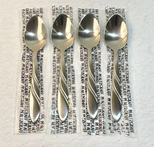 (4) New ~ Pfaltzgraff CROSSCREEK 18-0 Stainless Teaspoons ~ China ~ *SHIPS FREE*