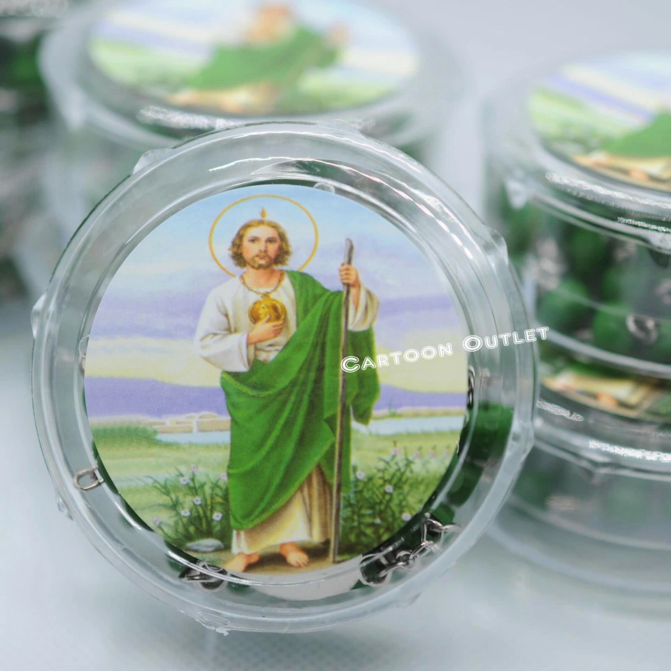 12 San Judas Rosary Favors Communion Baptism Recuerdos D Bautizo Rosario St Jude - Image 4 of 4