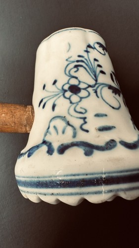 Blandeador de carne de porcelana con patrón de cebolla azul y blanco vintage de cocina Meissen - Imagen 3 de 15