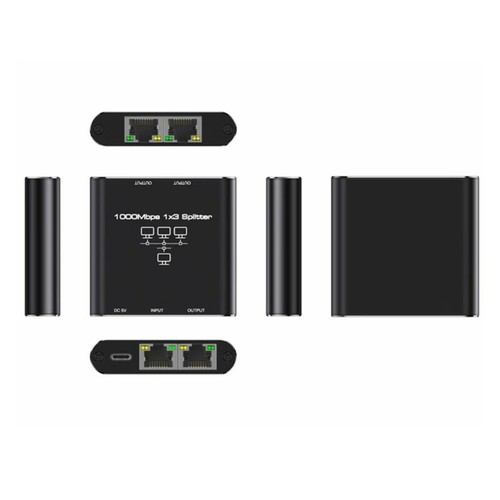Networking Enhancement 1000Mbps Gigabit Speed 1 to 3 Port Ethernet Splitter - Photo 4/7